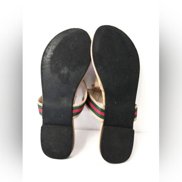 Gucci Slippers Flats Size 41 used RED GREEN Ribbon. Read - Picture 4 of 16